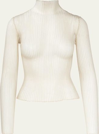 Aisling Camps Modern Mist Translucent Ribbed Turtleneck