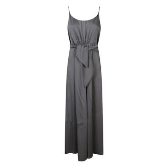 Emporio Armani Jumpsuits, female, Gray, Size: XS Long Dress