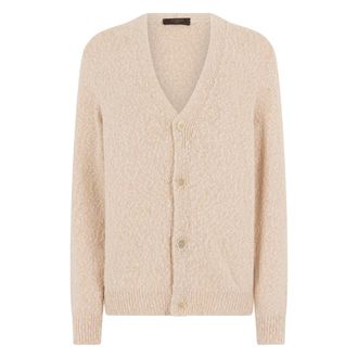 Slowear Cardigans, male, Beige, Size: M Cotton Cardigan