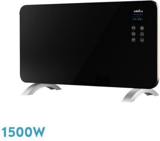 Fabrilamp Fabrilamp - Emisor Termico Cristal Himalaya 1500w Negro 2pot Encias Xaluminio,remoto,temporizador,ip24 38x76x6,86 Cm