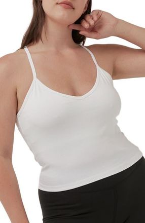 Pact Organic Cotton Everyday Shelf Bra Cropped Camisole 3-Pack in White at Nordstrom, Size 3X-Large