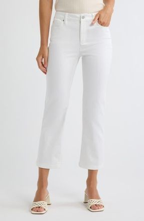 Jones New York Lexington Crop Straight Leg Pants in Soft White at Nordstrom, Size 16