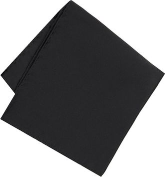 ConStruct Solid Satin Pocket Square in Noir at Nordstrom Rack