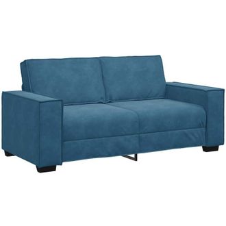vidaXL Vidaxl Sof&aacute; De 2 Plazas Terciopelo Azul 140 Cm