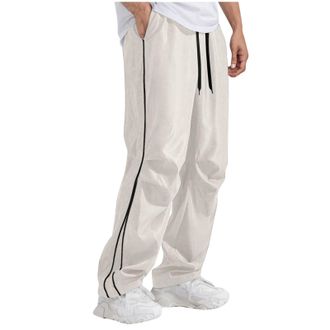 Generic Joggers for Men UK,Loose Fit Mens Sweatpants,Breathable Solid Color Sport Pants with Pockets,Plus Size Elastic Waist Sweatpants Casual Drawstring Trou