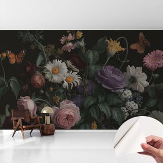 Tulup Fotomurale Adesivo - Parete Decorativa - Decorazione Casa - Stile Moderno Parete - Eleganza Floreale 416x254 Cm