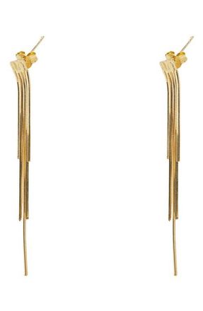 Argento Vivo Snake Chain Fringe Earrings in Gold at Nordstrom