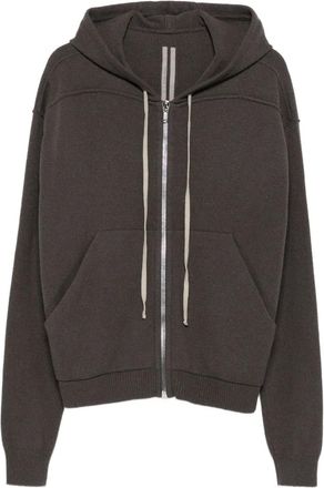 Rick Owens Felpa con cappuccio e zip - Marrone