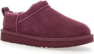 UGG Womens Classic Micro Bordeaux Ankle Boots Leather