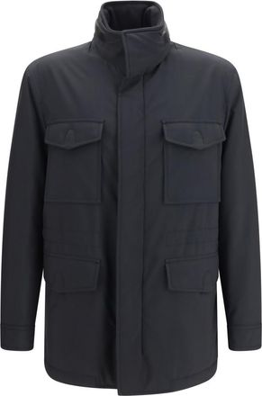 Brioni Black Mock Collar Jacket
