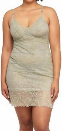 Montelle Intimates Fog Bust Support Lace Slip Set - Plus In Sage