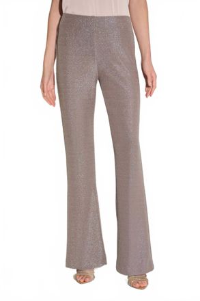 Joseph Ribkoff Sparkling Pull On Flared Pants In Taupe