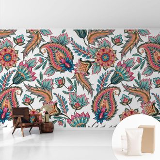 Tulup Tapete Vliestapete Mit Kleber Wandtapete Modern - Tapete Mit Motiv - Tapete Schlafzimmer Orientalisches Muster 416x254 Cm