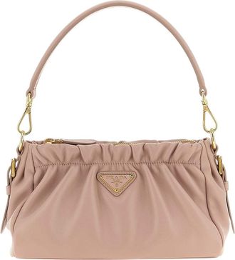 Prada Pink Logo Small Shoulder Bag