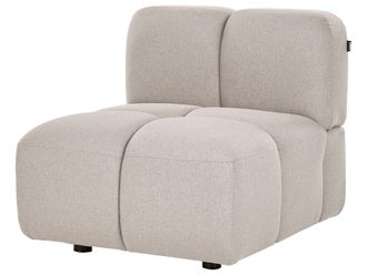 Beliani Poltrona Modulare 1 Modulo Senza Braccioli In Tessuto Beige Maksaberg