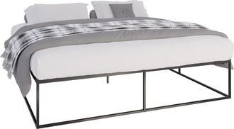 Clp Cama De Metal Scala Negro 200x200x46 Cm