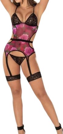 Mapalé Flora Noir 2 Piece Bra Set In Black