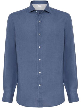 Brunello Cucinelli Camicia a maniche lunghe - Blu
