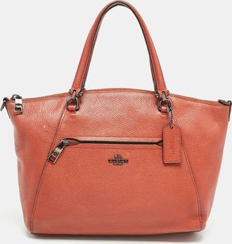 Coach Brick Brown Leather Prairie Satchel