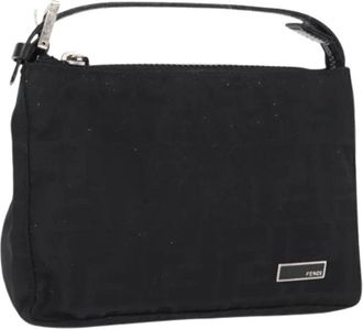 Fendi Pre-owned Mini Bags, female, Black, Size: ONE SIZE Pre-owned Canvas Mini Bag