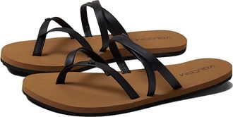 Volcom Easy Breezy II Sandal Womens Shoes Black 1 : 10 B - Medium, Synthetic