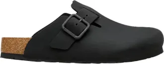 Birkenstock Schoenen, Dames, Zwart, 36 EU, Leer, Boston Wire Buckle Narrow Fit