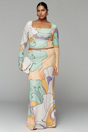 AFRM Plus Ines Power Mesh Long-Sleeve Top