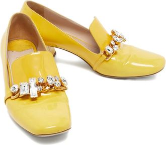 Miu Miu Pumps con decorazione - Giallo