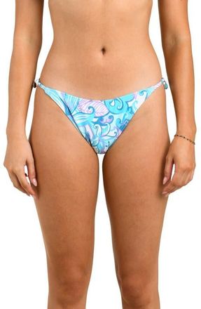 Citrus Good Side Tab Hipster Bikini Bottoms in Blue Multi at Nordstrom, Size X-Small