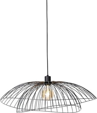 QAZQA Smart Pendant Light Black 66 cm Incl. Wifi G95 - Pua