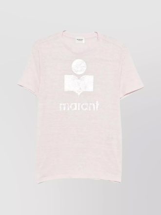 Isabel Marant shiny logo crew neck short sleeve top