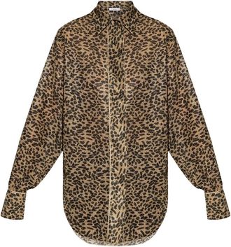 Oséree Camicia leopardata - Marrone