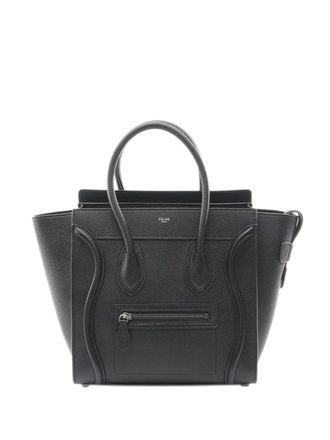 Celine 2010-2025 Micro Leather Luggage tote bag - Black