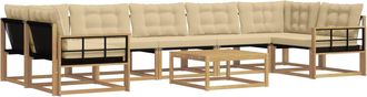 vidaXL Conjunto De Sof&aacute;s De Exterior 8 Uds. Y Beige Vidaxl