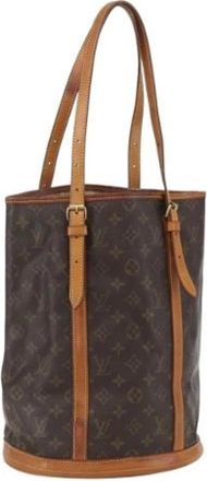 Louis Vuitton Tweedehands Canvas Louis Vuitton tassen - Dames - Vintage Tas - Bruin - ONE Size - Vintage