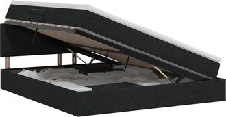 vidaXL Cama Con Almacenamiento Y Colch&oacute;n Negro 140 X 190 Cm Terciopelo Vidaxl