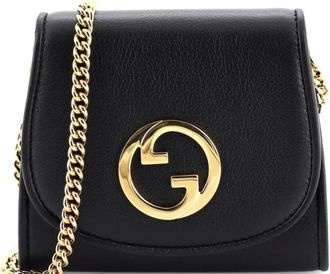 Gucci Blondie NM Wallet on Chain Leather Medium crossbody bag - women - Calf Leather - One Size - Black