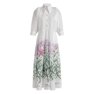 Alberta Ferretti Floral Print Shirt Dress