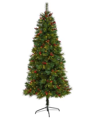 Nearly Natural 7Ft. Mixed Pine Artificial Christmas Tree