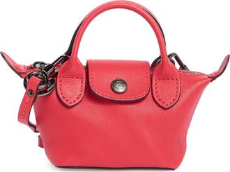 Longchamp Nano Leather Crossbody Bag in Red at Nordstrom Rack