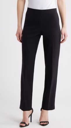 Anne Klein Hollywood High Waist Slim Pull-On Pants in Black at Nordstrom, Size Medium