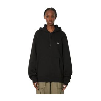 Lacoste Fleece Hoodie - Dames - Hoodies - Zwart - XS - Katoen - Hoodies & sweatvesten