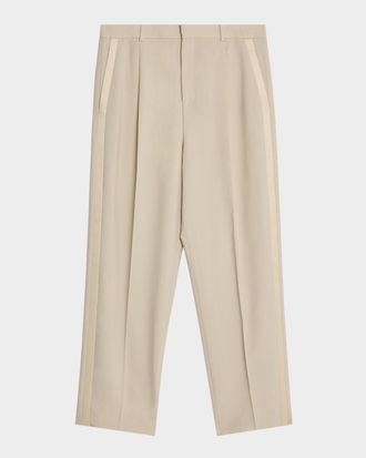 Saint Laurent Men & apos;s Pleated Tuxedo Pants