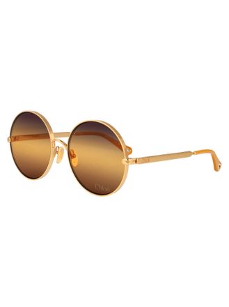 Chlo&eacute; CH0321S Round Metal Frame Sunglasses - Gold