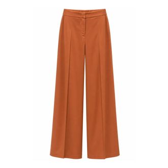 Meimeij M6In02 Pantaloni a Gamba Larga - - Trousers - Donna - Marrone - XS