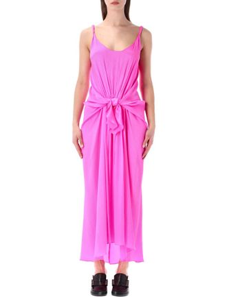 J.W.Anderson Pink Knotted Waist Long Dress