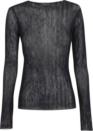 Cortana T de Tul Top - Dames - Longsleeves - Zwart - L - Nylon - Tops