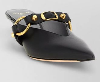 Balenciaga leather city mules