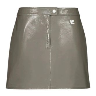 Courr&egrave;ges Short Skirts, female, Gray, Size: XS Reedition Mini Skirt