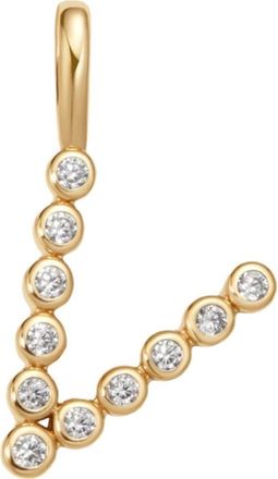 Made by Mary CZ Poppy Charm in Gold Vermeil Initial V at Nordstrom
